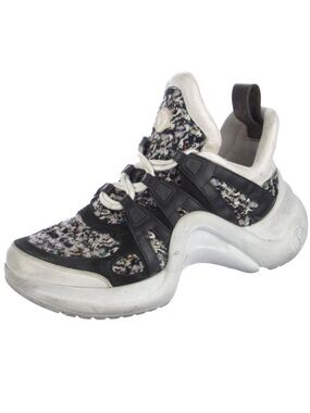 Louis Vuitton Multicolor Knit and Black Leather Archlight-style Sneaker